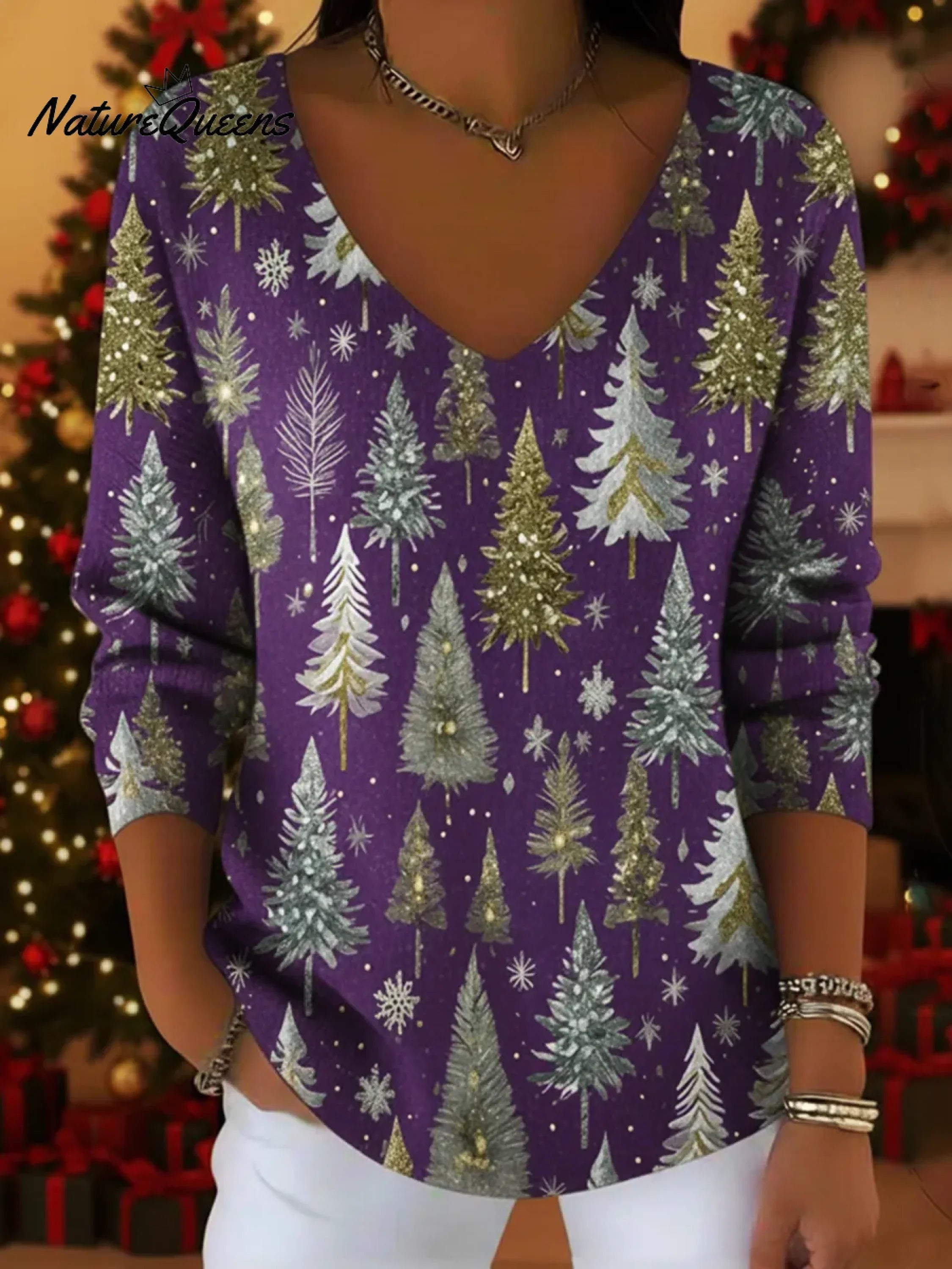 Tiffany Blue Dream Christmas Sweater Top