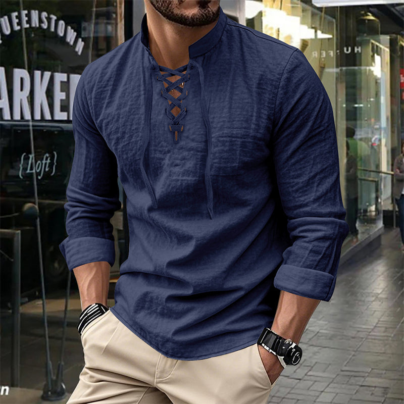 2026 Hot Pick 🔥 50% OFF – Men’s Casual Lace-Up Shirt