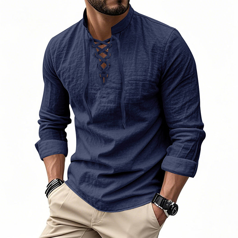 2026 Hot Pick 🔥 50% OFF – Men’s Casual Lace-Up Shirt
