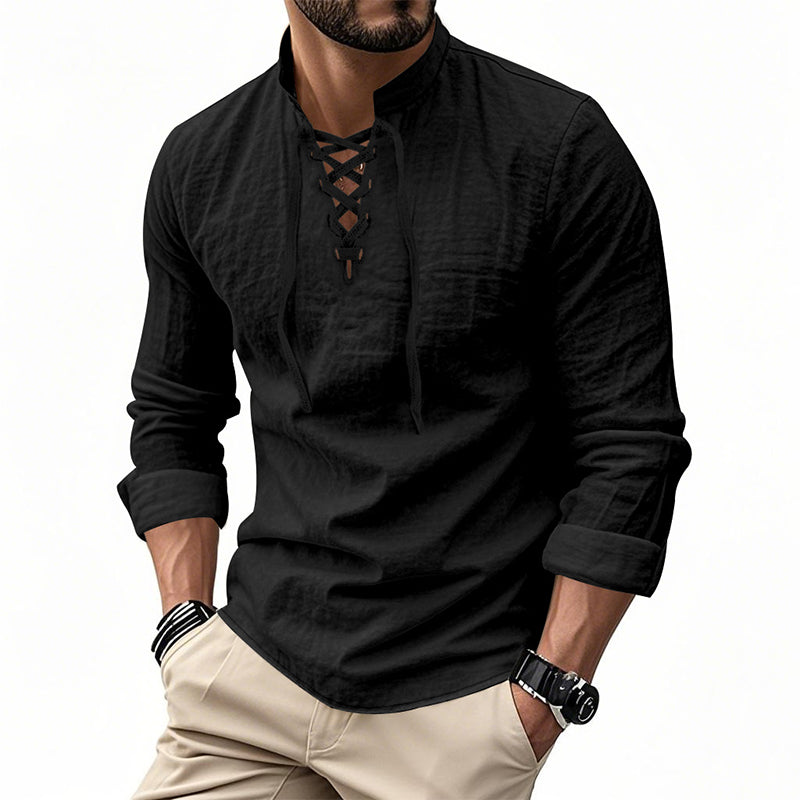 2026 Hot Pick 🔥 50% OFF – Men’s Casual Lace-Up Shirt