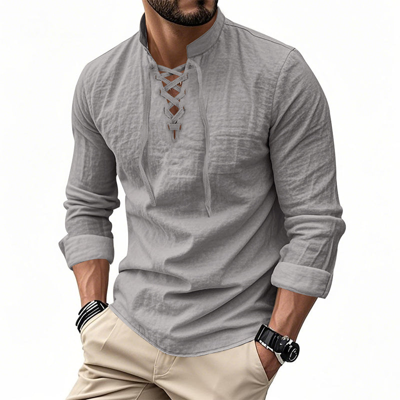2026 Hot Pick 🔥 50% OFF – Men’s Casual Lace-Up Shirt
