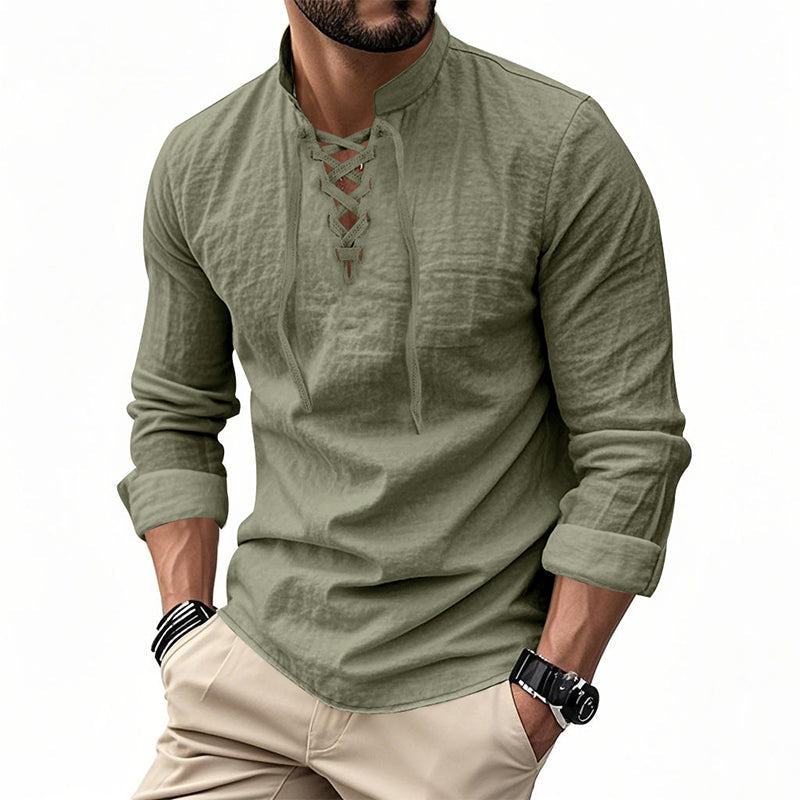 2026 Hot Pick 🔥 50% OFF – Men’s Casual Lace-Up Shirt