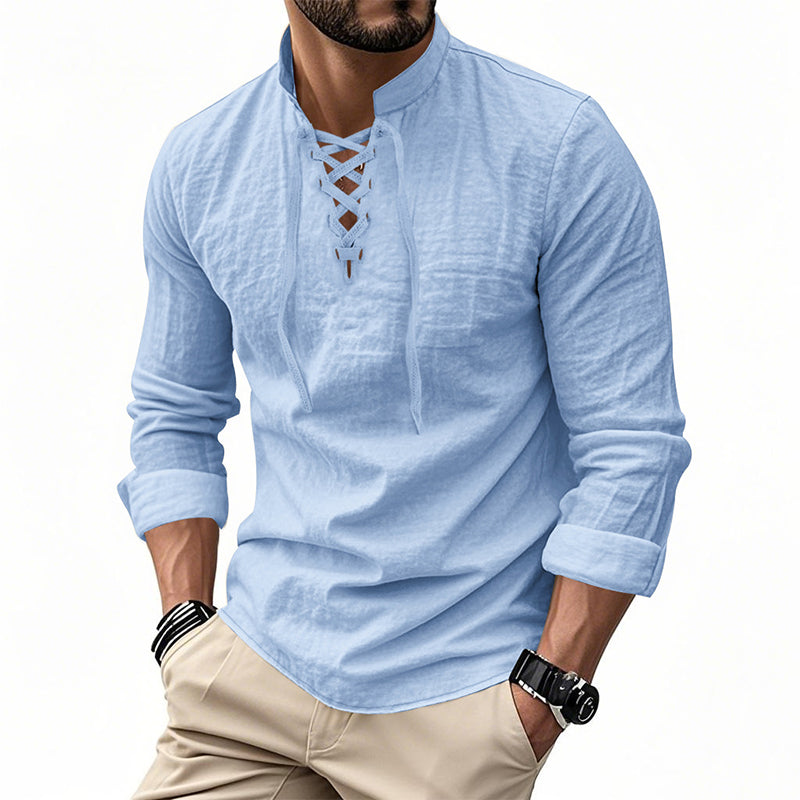 2026 Hot Pick 🔥 50% OFF – Men’s Casual Lace-Up Shirt