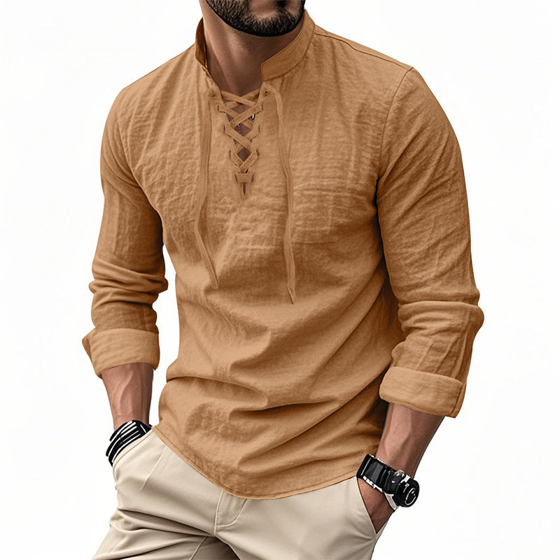 2026 Hot Pick 🔥 50% OFF – Men’s Casual Lace-Up Shirt